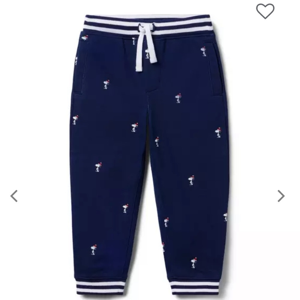 Janie and Jack PEANUTS™ Snoopy Santa Striped Cuff Jogger